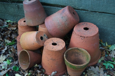 Pile of clay pots
