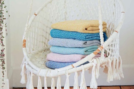 Paper High recycled cotton throws