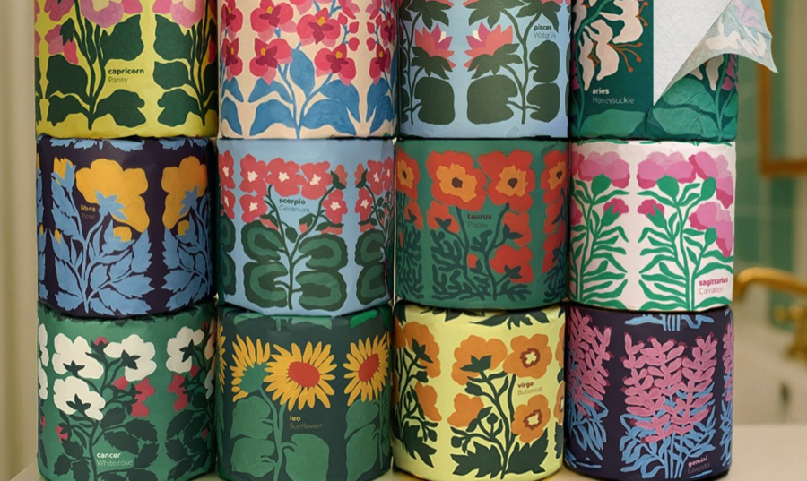 Bumboo zodiac flowers loo rolls