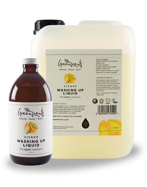 Greenscents washing up liquid